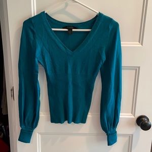 Express vneck balloon sleeve sweater